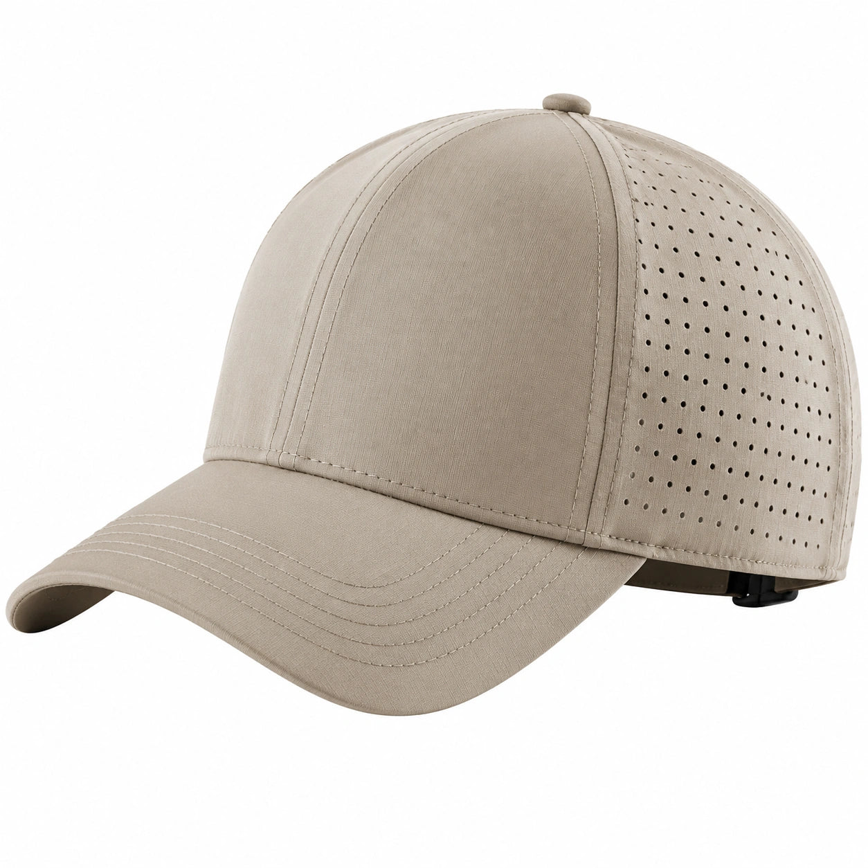Baseballkappe Einheitsgröße Beige Textil mit Belüftung verstellbar