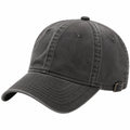 Baseballkappe Einheitsgröße Baumwollstoff Schwarz verstellbar im Used-Look