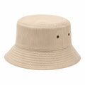 Bucket Hat Einheitsgröße aus Cord Beige mit breiter Krempe