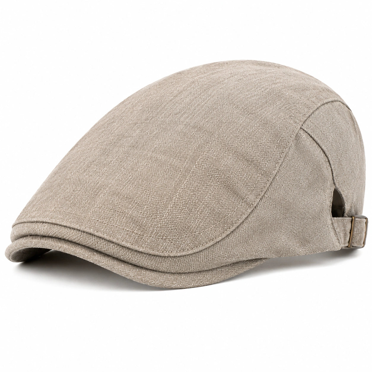 Schiebermütze Einheitsgröße aus Textil in Beige mit verstellbarem Riemen