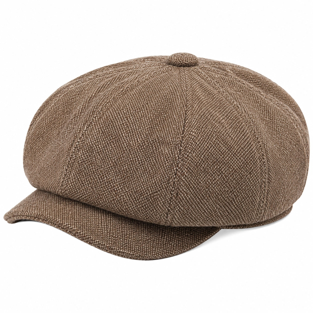 Schiebermütze Einheitsgröße braunes Textil für Alltag im klassischen Stil