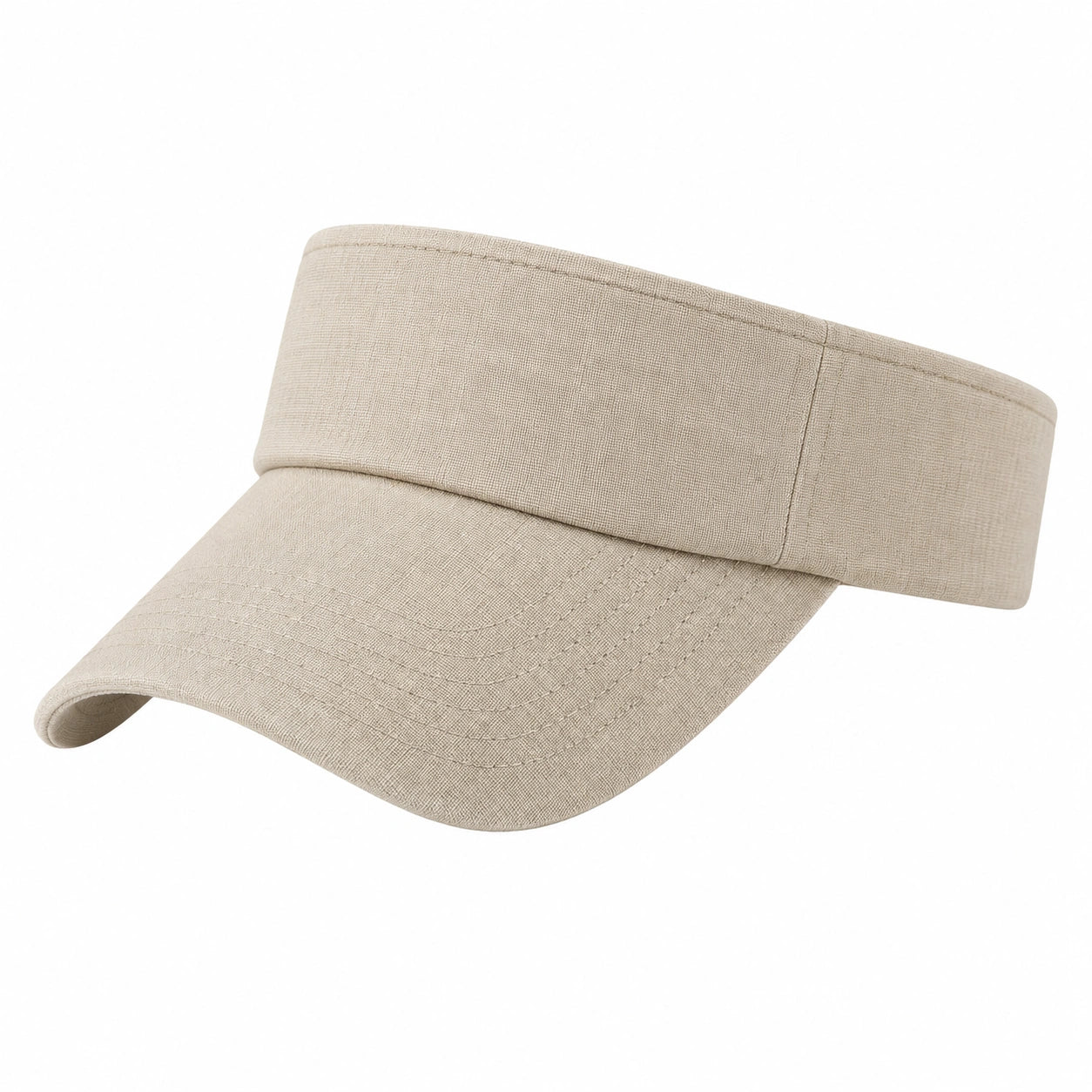 Sonnenvisier Einheitsgröße aus Textil in Beige mit gebogenem Schirm